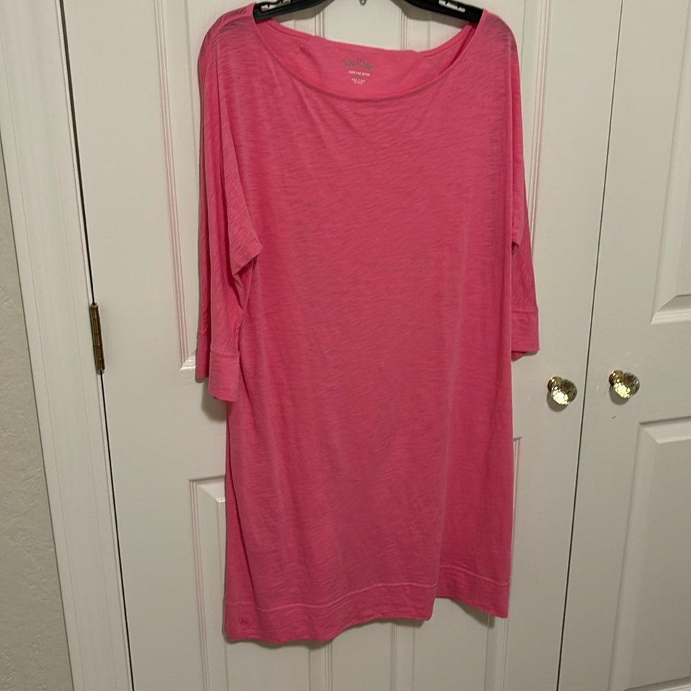 Lilly Pulitzer pink cotton dress. Size XL